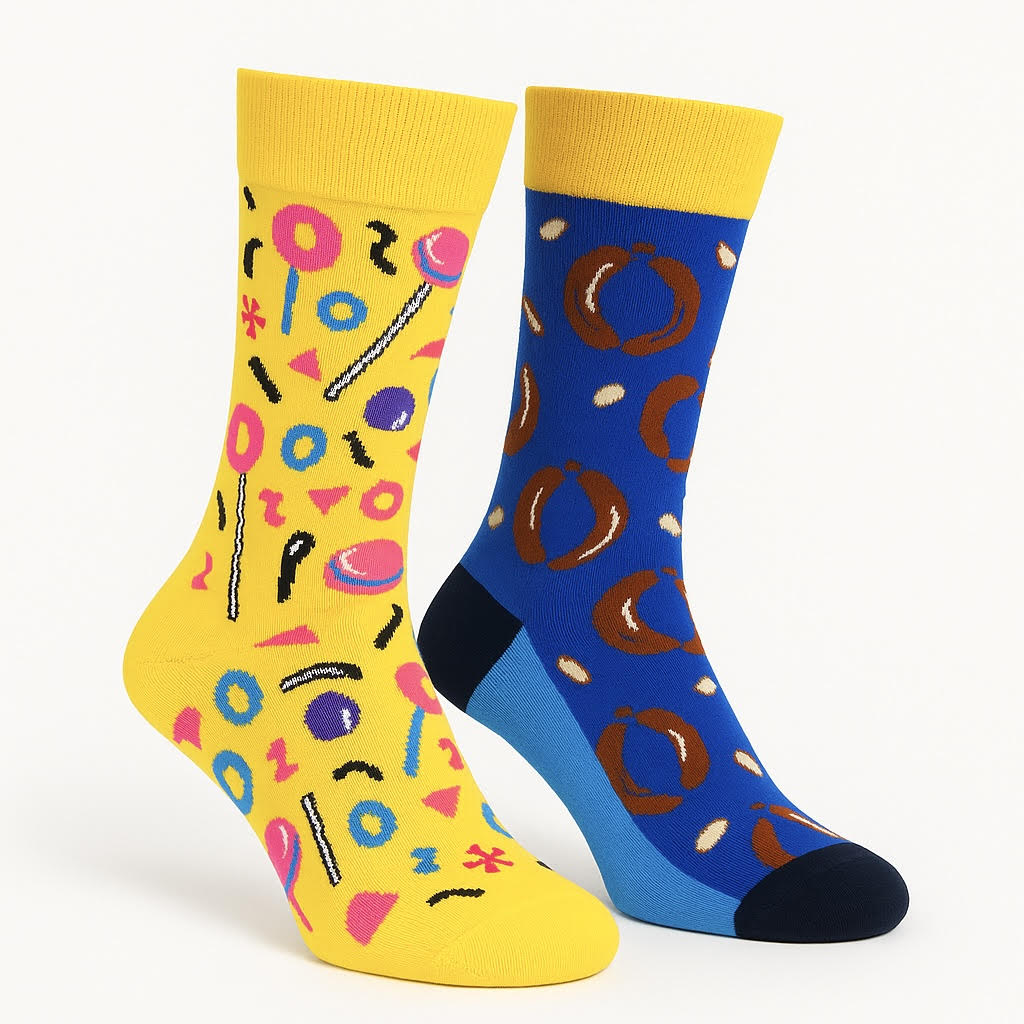 Alphasox Candy & Crunch Duo - Pack of 2 Crew Length Socks