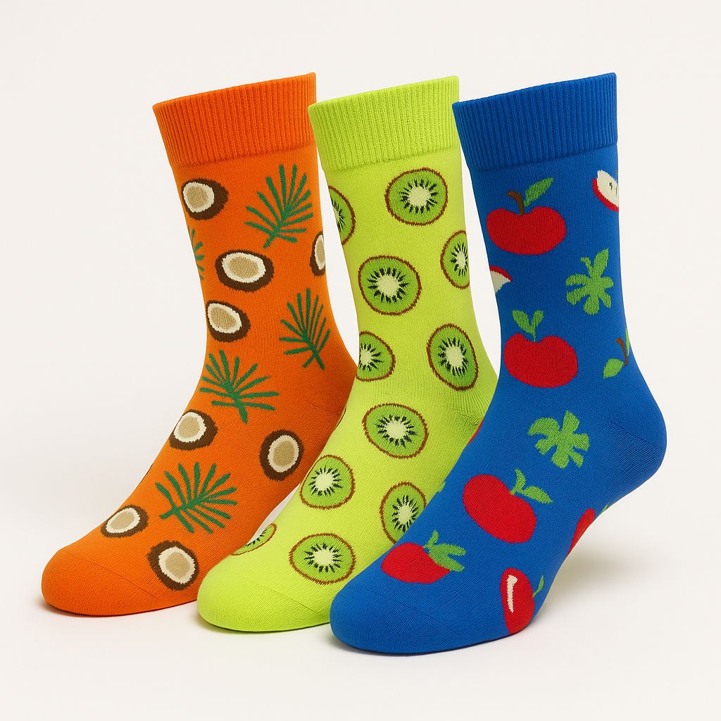 Fruit Punch Collection - Pack of 3 Crew Length Socks